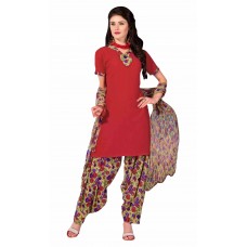 Triveni Trendy Maroon Colored Printed Polyester Salwar Kameez